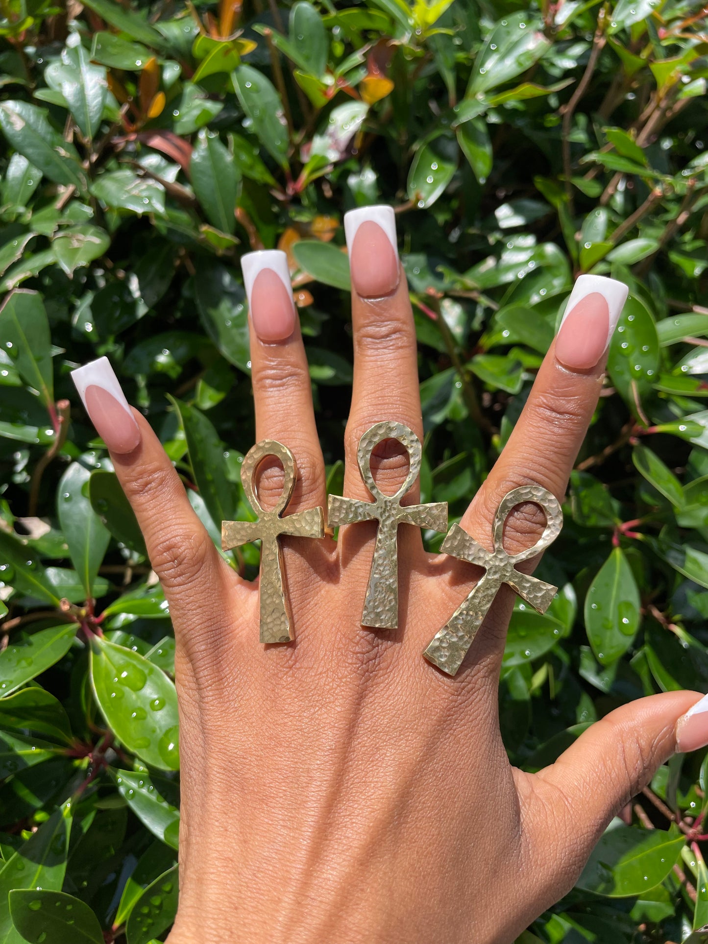 BRASS ANKH RING