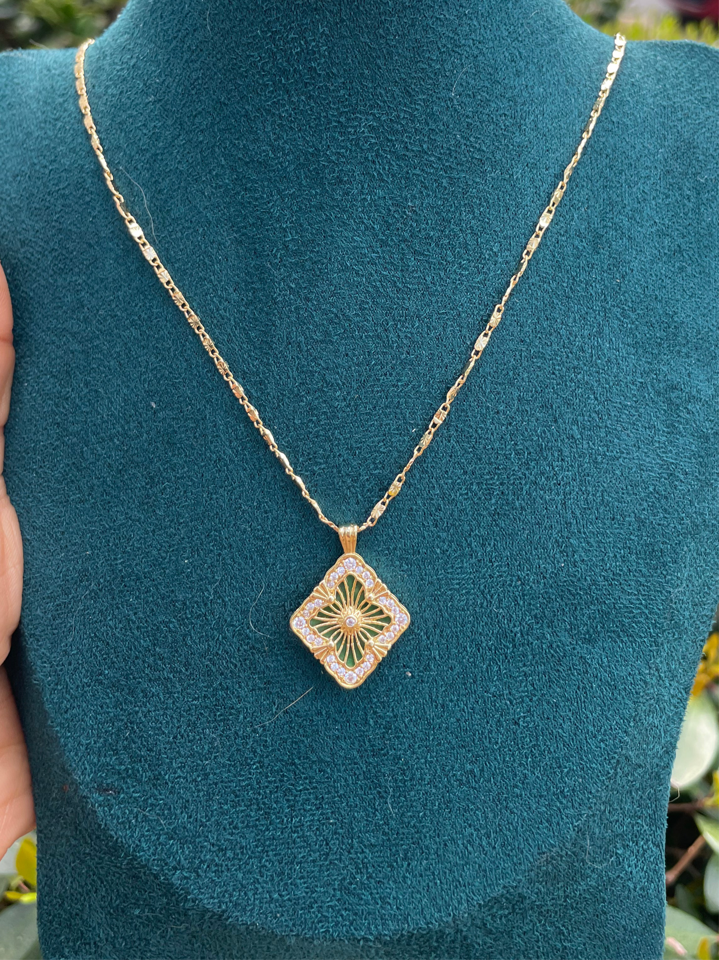 Green Clover Necklace