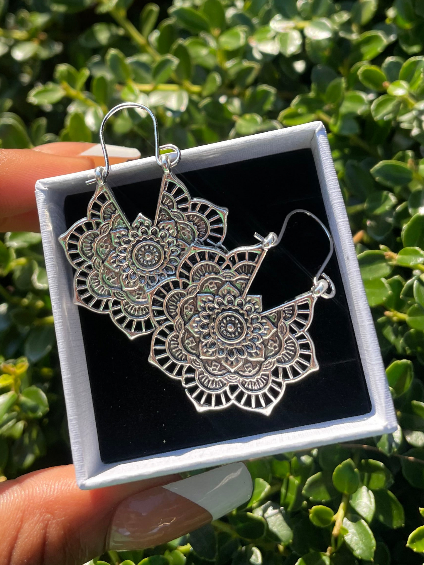 silver bohemian earrings