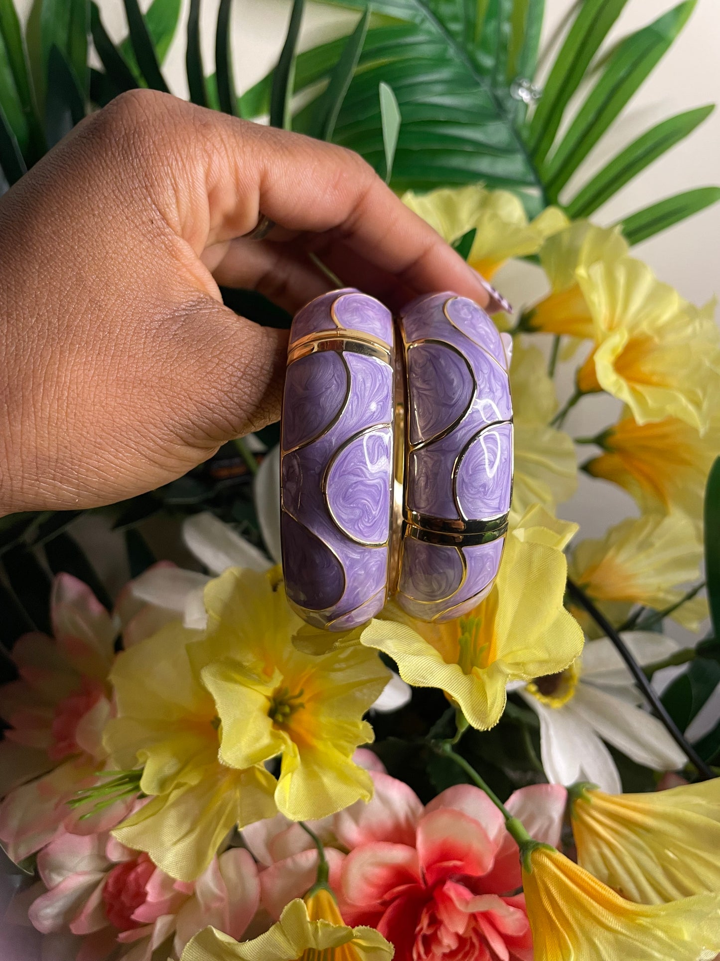 purple marble bangle