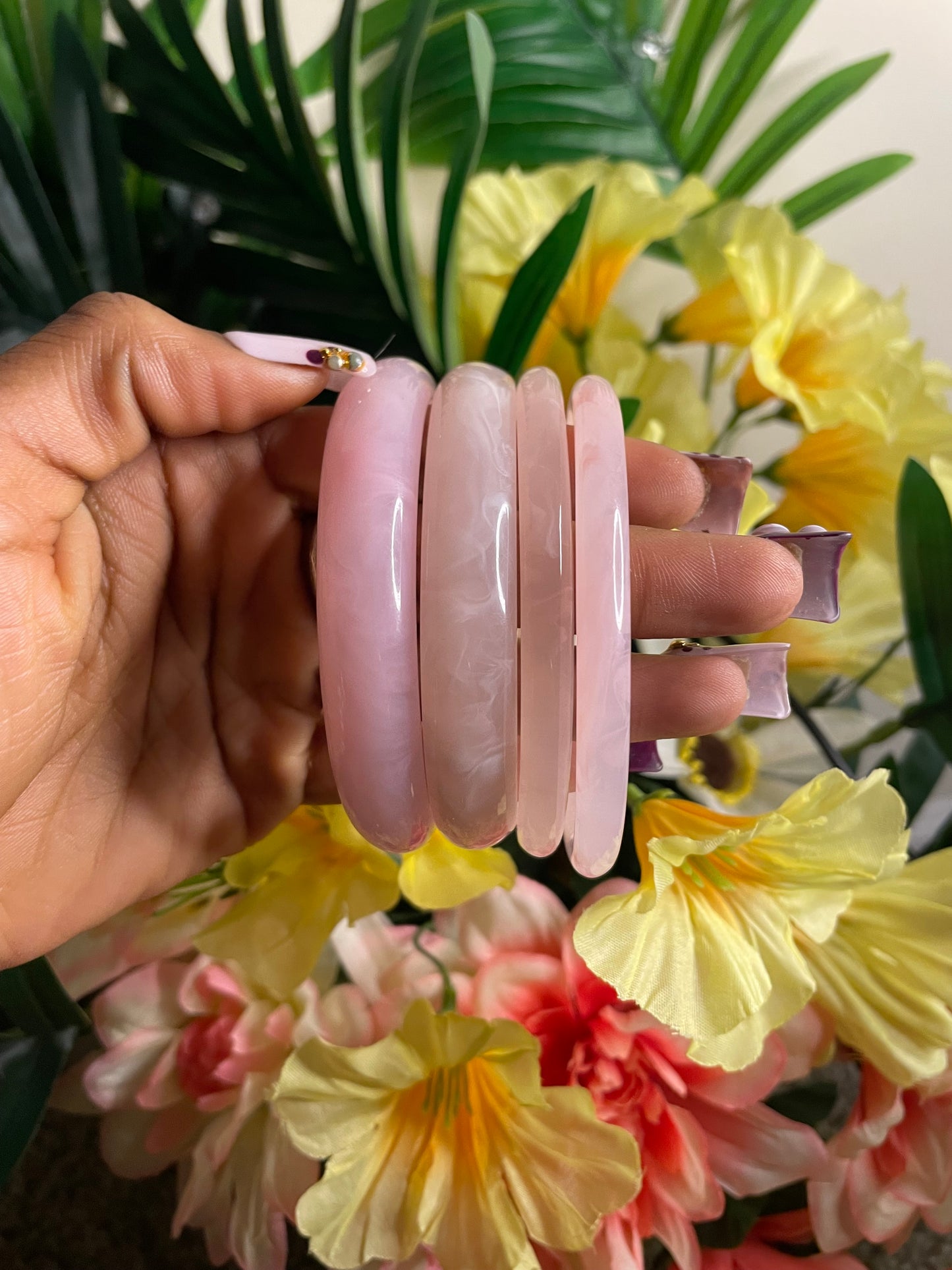Pink bangle set