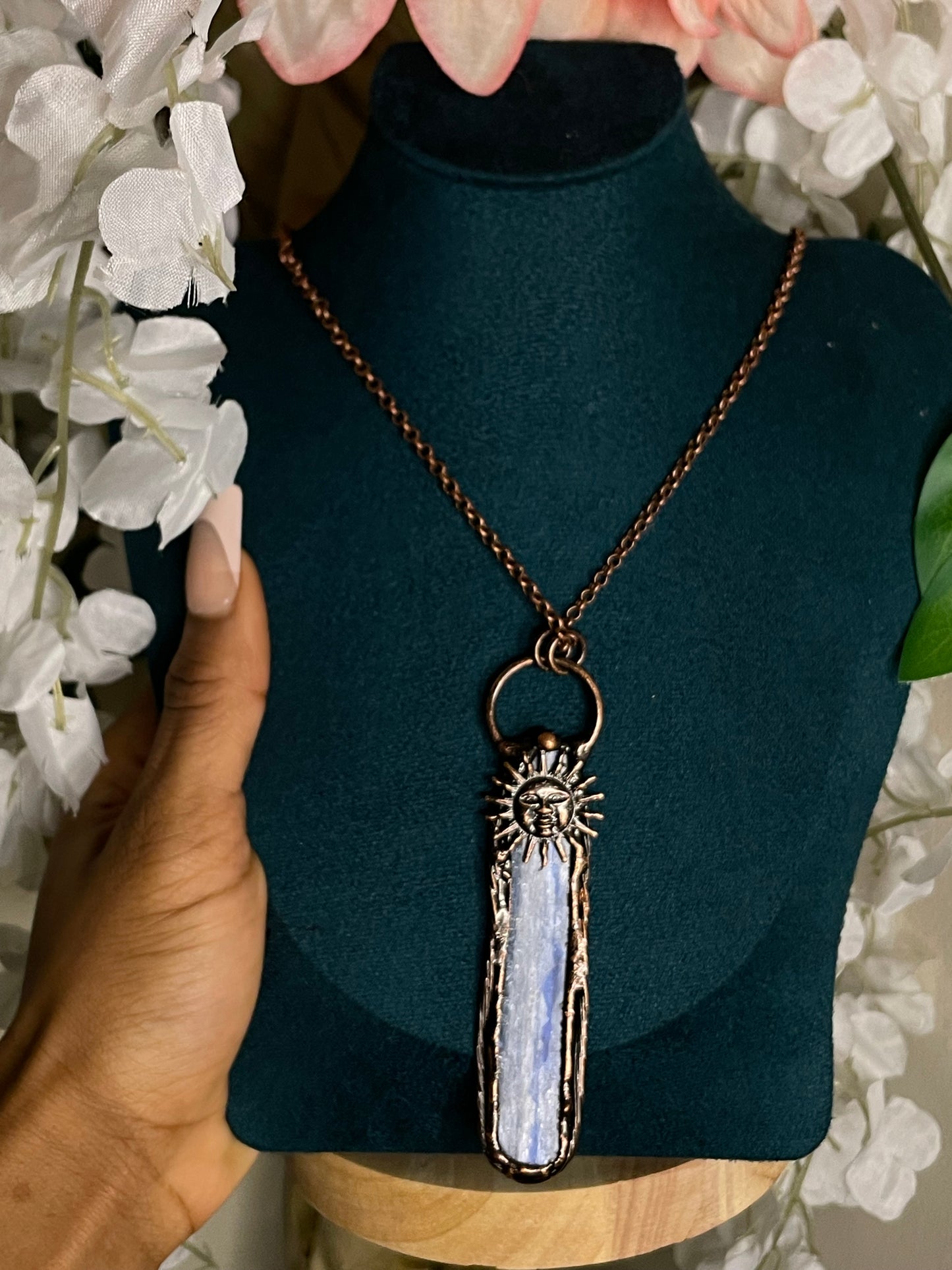 KYANITE SUN COPPER NECKLACE
