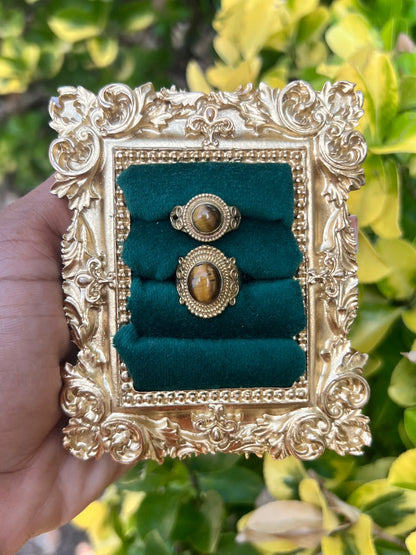 BRASS GEMSTONE RINGS ( SIZE 4-8) 💗🧚🏾‍♀️