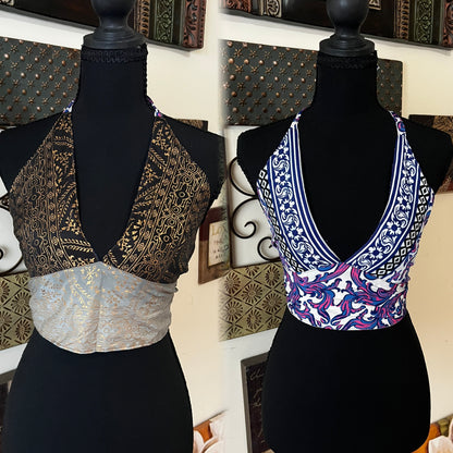 🧚🏾‍♀️✨ SILK BOHO TOPS 🧚🏾‍♀️✨ ( REVERSIBLE )