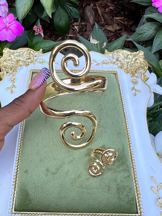 Swirl bracelet & ring set 🧚🏾‍♀️✨