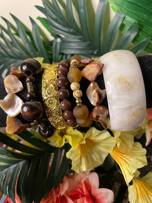 Mocha bracelet set
