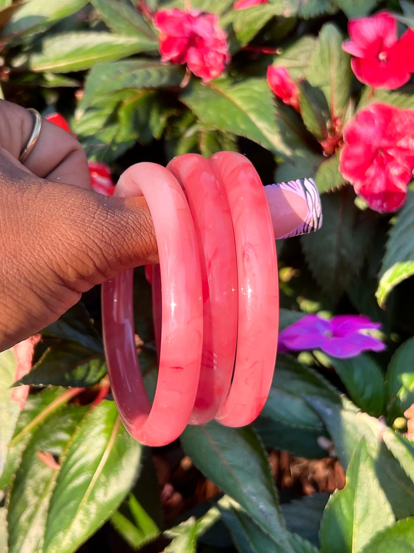 Lychee Glass Bangle (2pc)