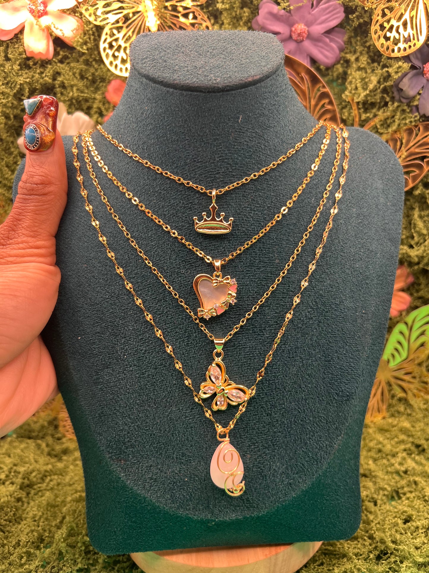 PRETTY PINK NECKLACE SET ⭐️