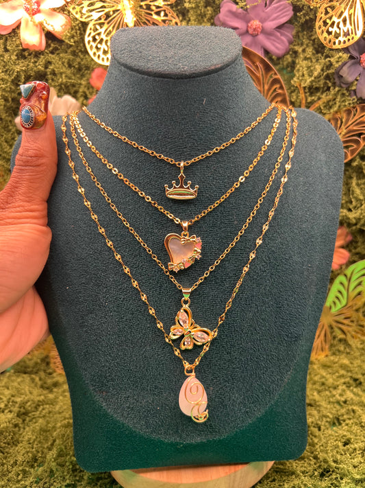 PRETTY PINK NECKLACE SET ⭐️