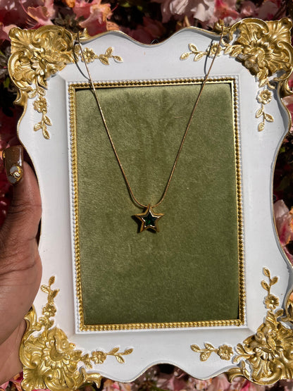 GOLDEN STAR ( PINK & EMERALD)