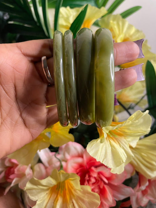 Olive green bracelet set