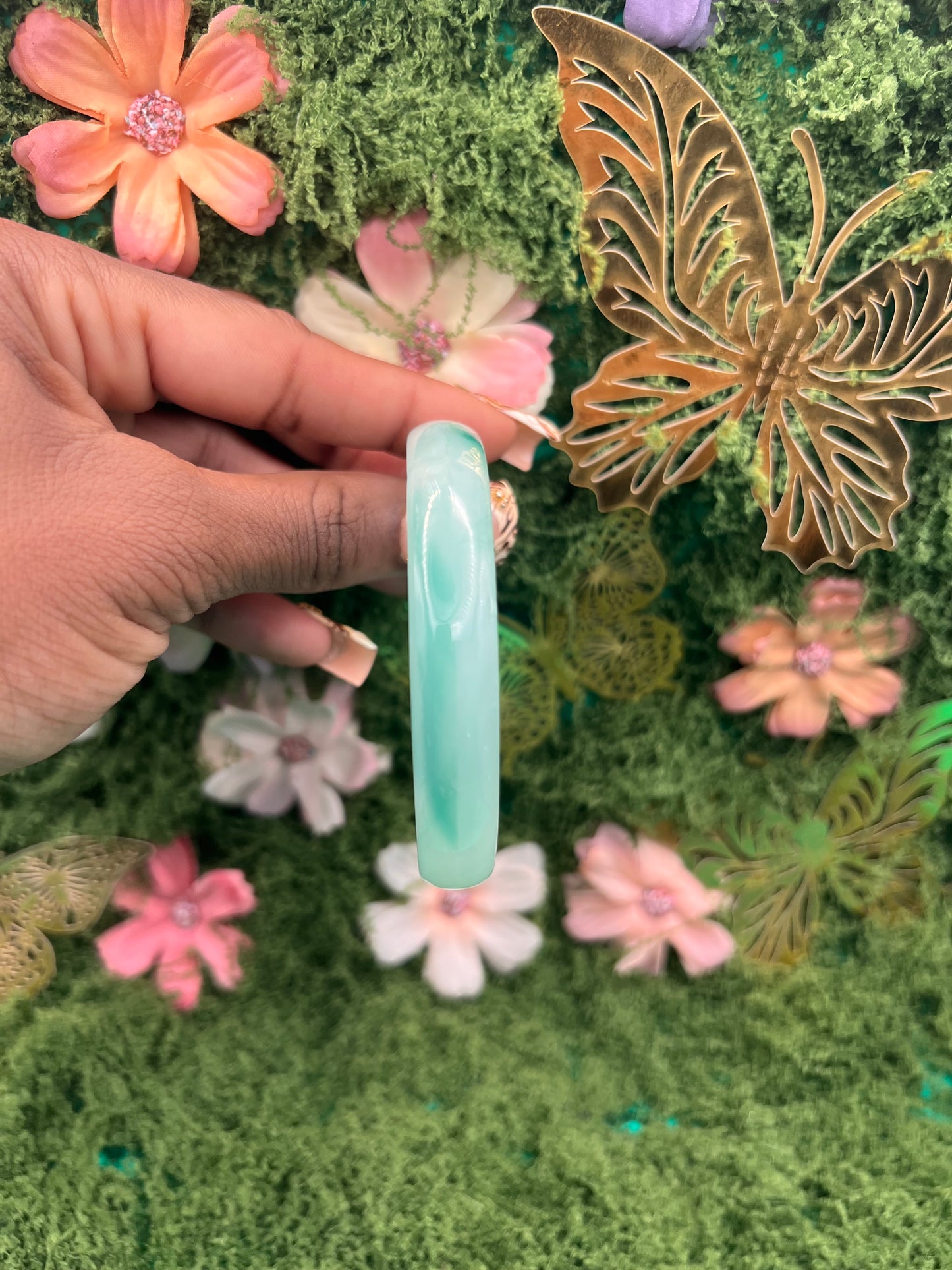 Glass teal bangle ⭐️