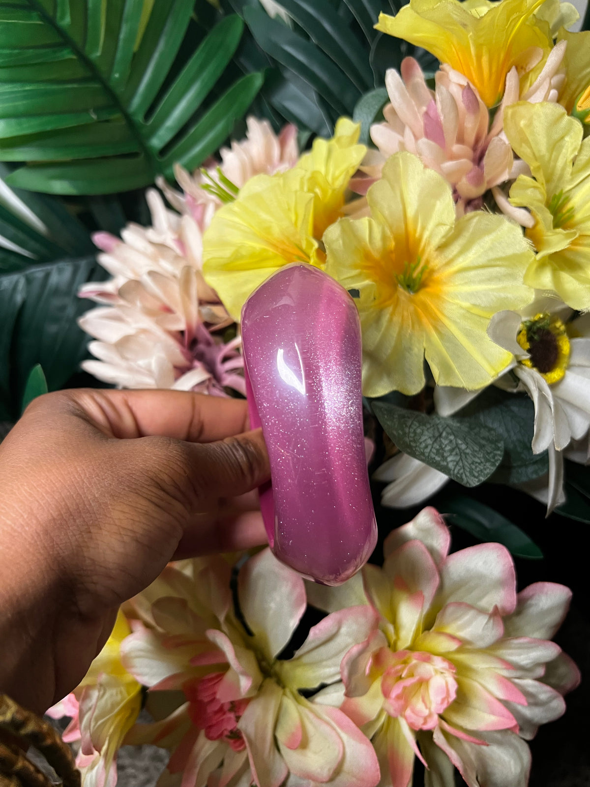 sparkly fuchsia bangle 💗🧚🏾‍♀️