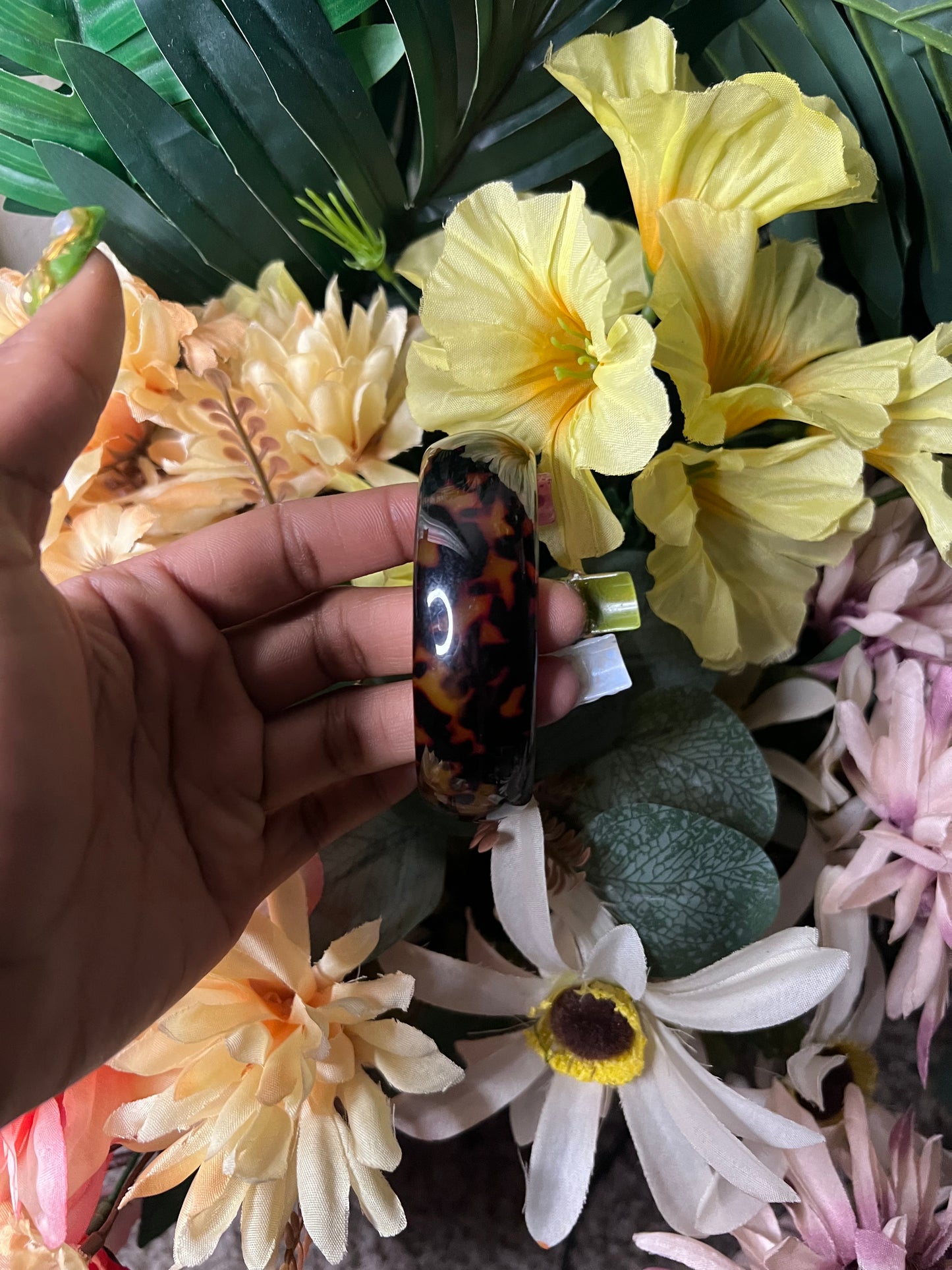 Chunky leopard bangle