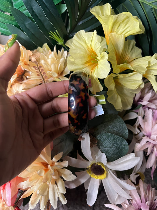 Chunky leopard bangle