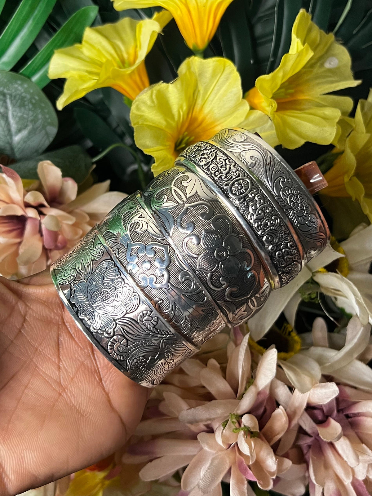 CHUNKY SILVER BOHO SET
