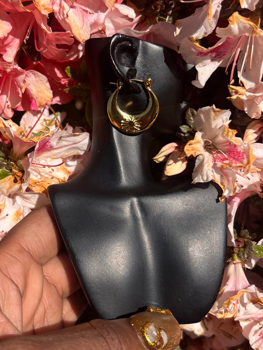 Sunflower Golden Earrings