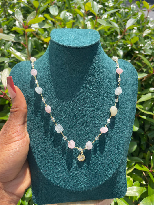 Crystal beaded necklace