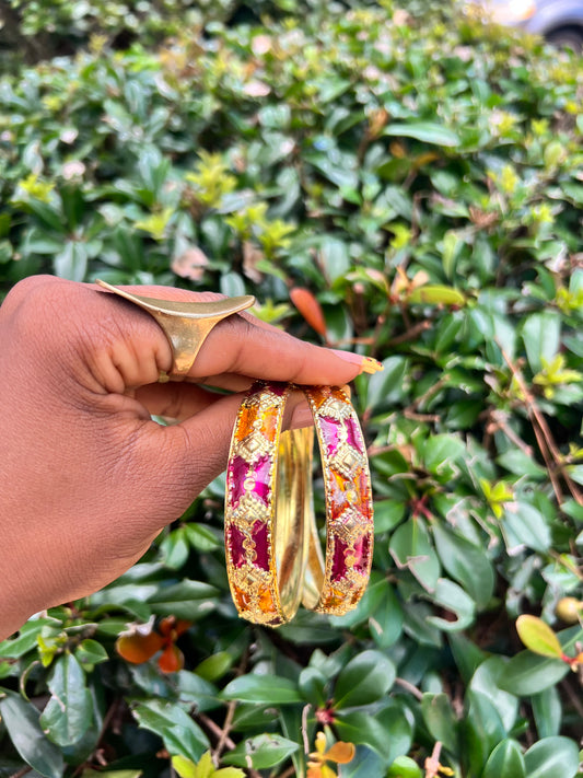 Purple & orange bangle set ✨🧚🏾‍♀️