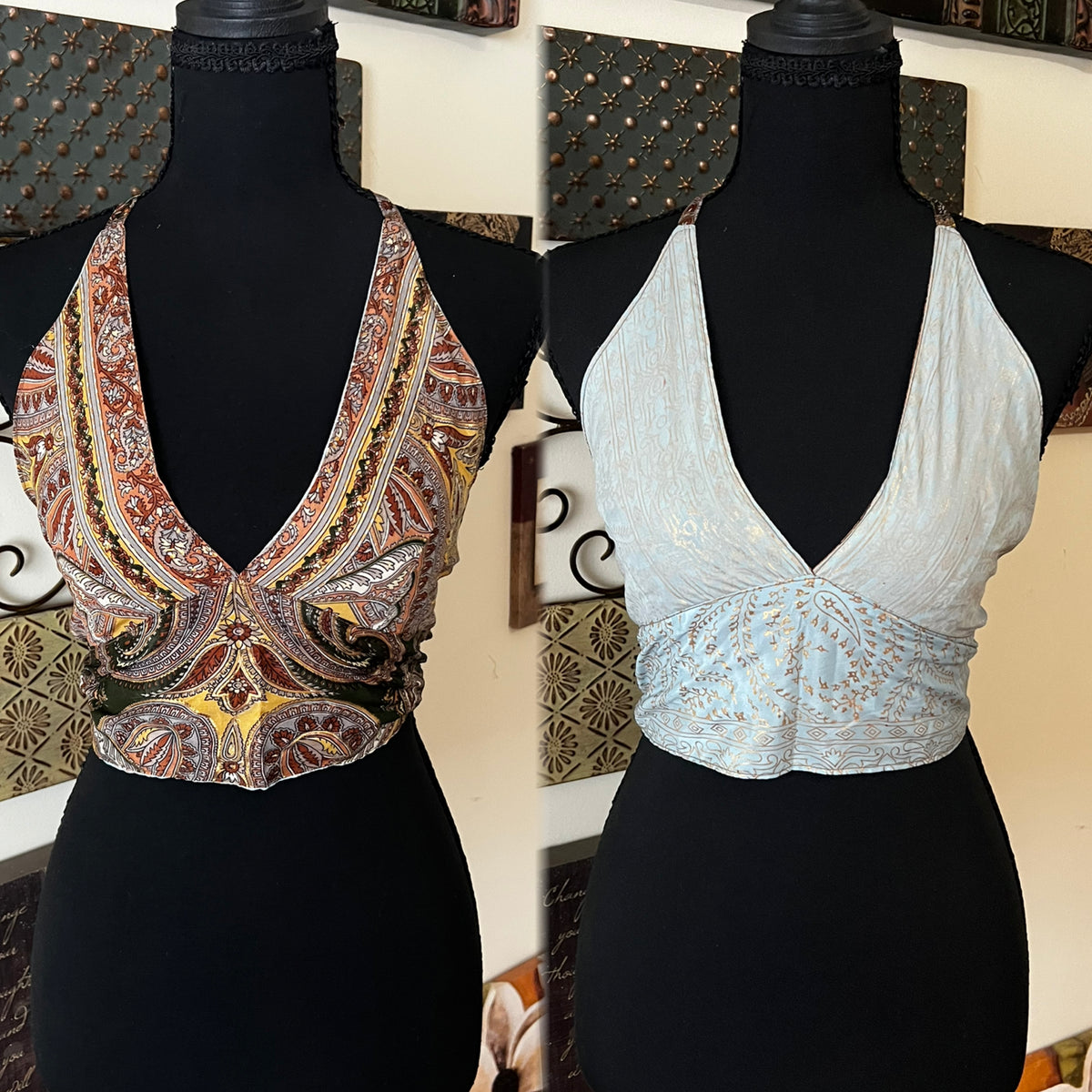 🧚🏾‍♀️✨ SILK BOHO TOPS 🧚🏾‍♀️✨ ( REVERSIBLE )