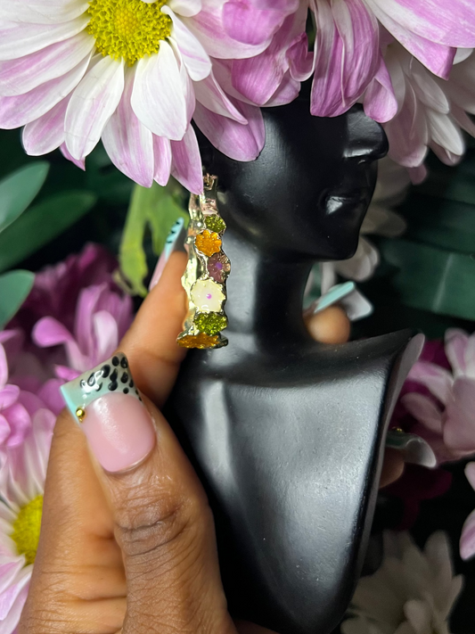 Flower bomb earrings