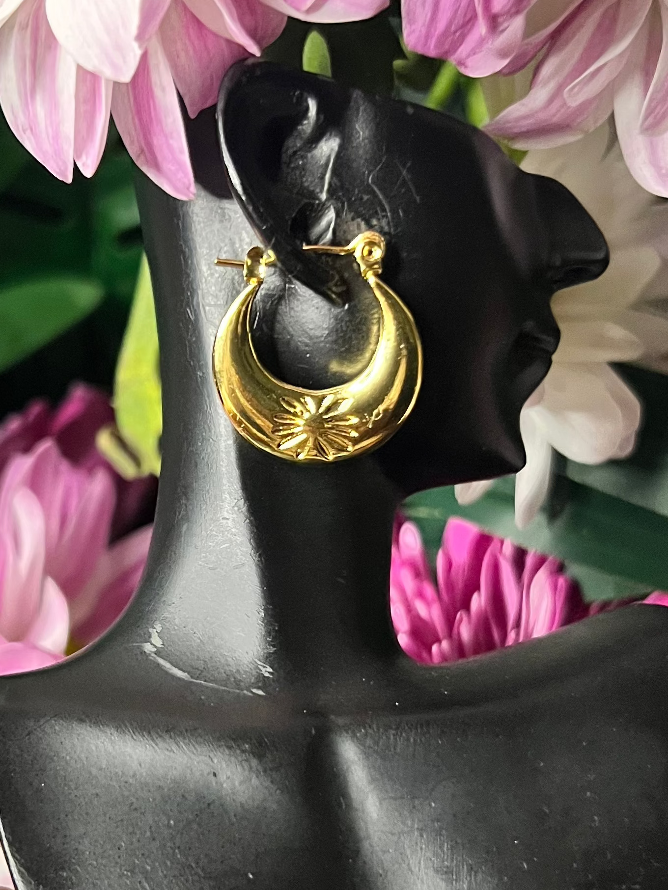 Sunflower Golden Earrings